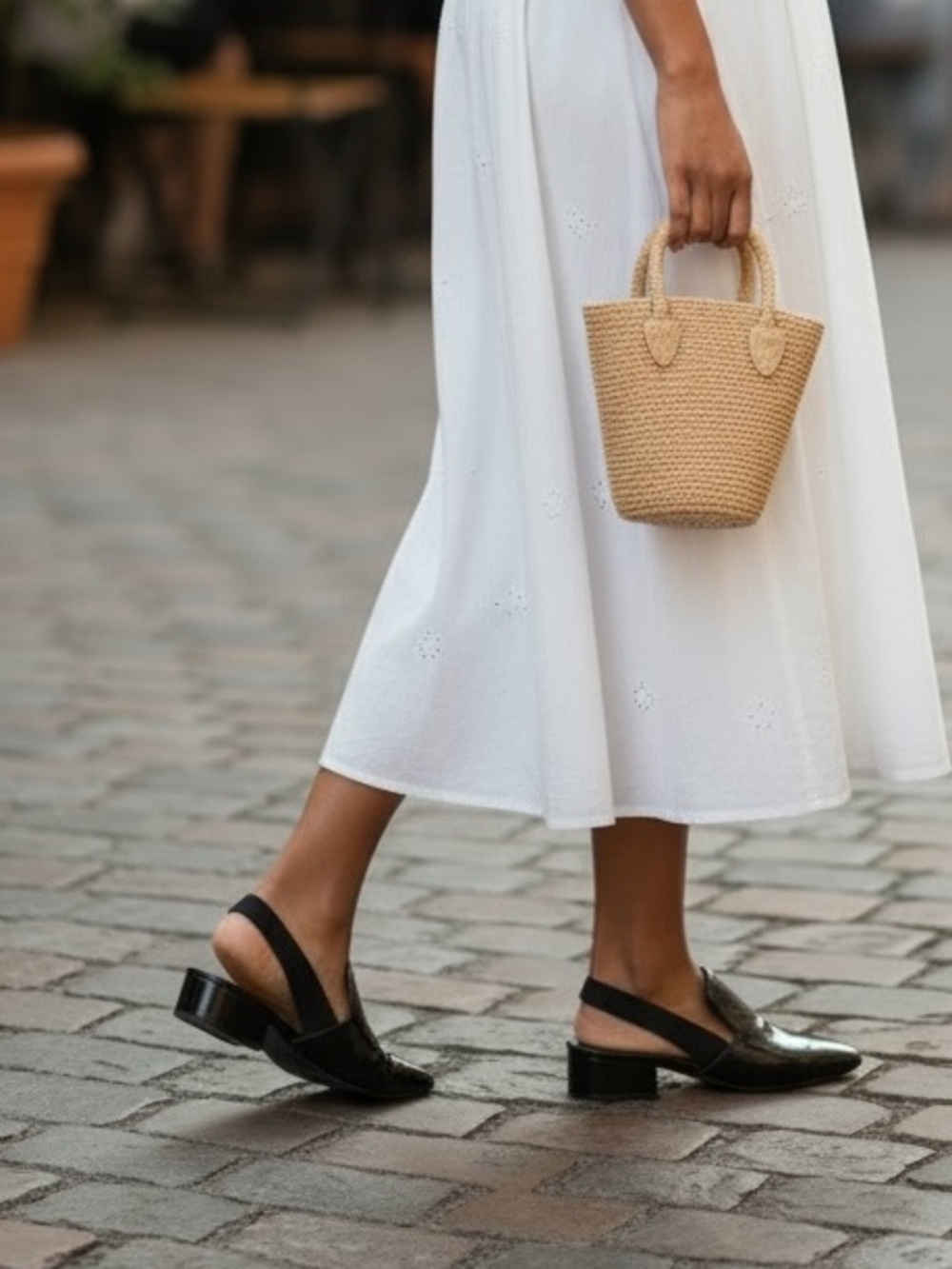rag & bone Black Patent Slingback Loafers